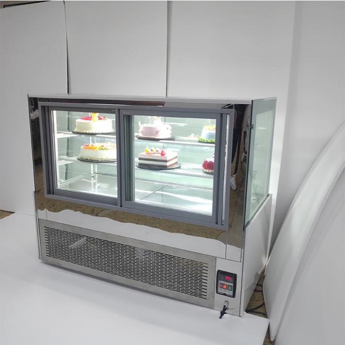 замораживатель холодильника стеклянного торта двойного слоя 650W коммерчески 1
